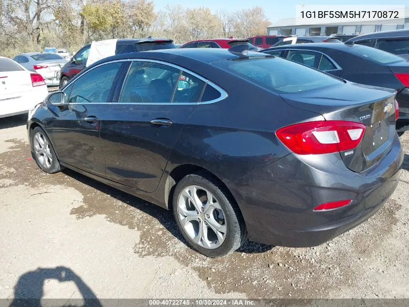 2017 Chevrolet Cruze Premier Auto VIN: 1G1BF5SM5H7170872 Lot: 40722745