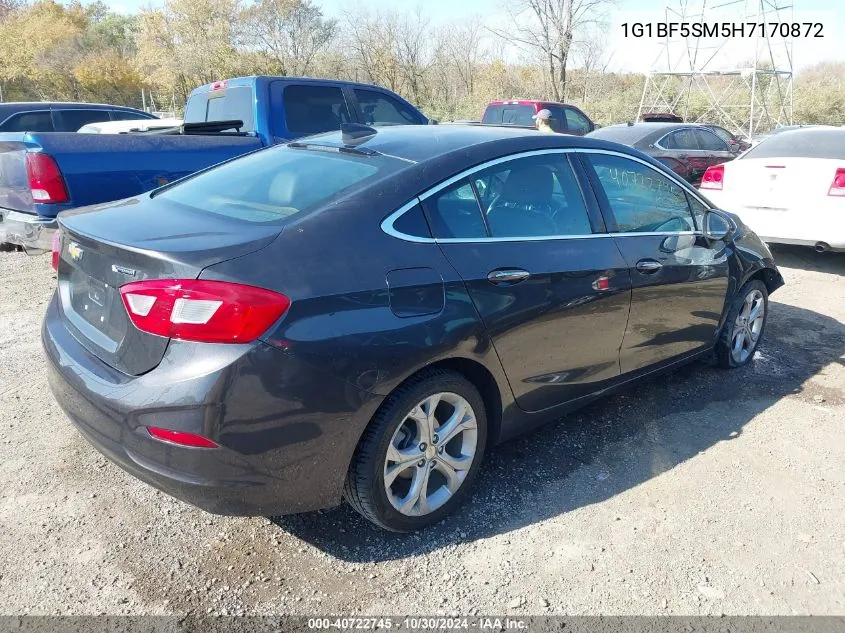 2017 Chevrolet Cruze Premier Auto VIN: 1G1BF5SM5H7170872 Lot: 40722745