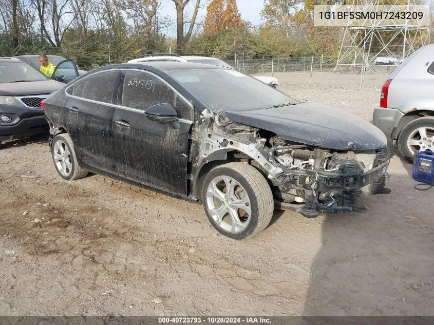 1G1BF5SM0H7243209 2017 Chevrolet Cruze Premier Auto