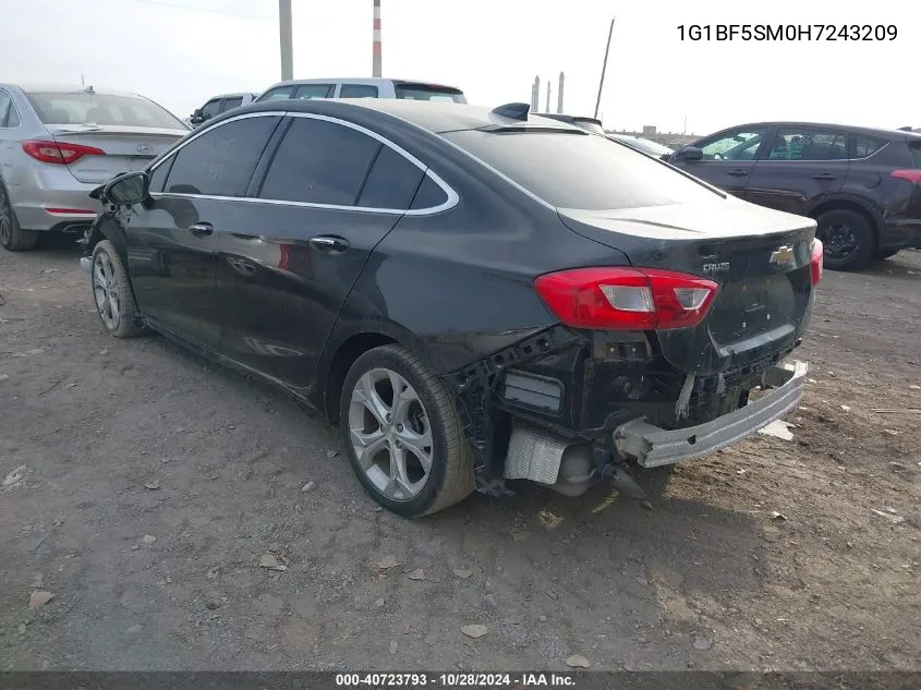 1G1BF5SM0H7243209 2017 Chevrolet Cruze Premier Auto