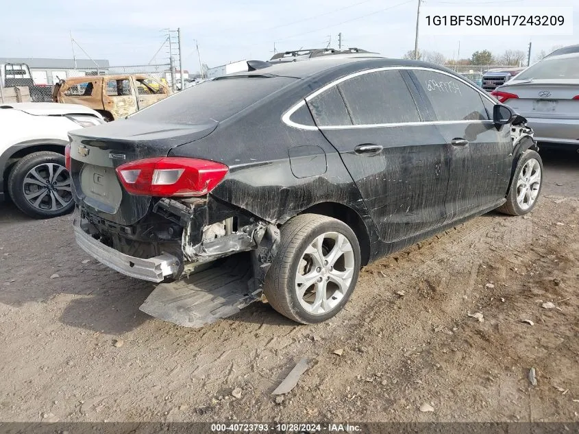 1G1BF5SM0H7243209 2017 Chevrolet Cruze Premier Auto