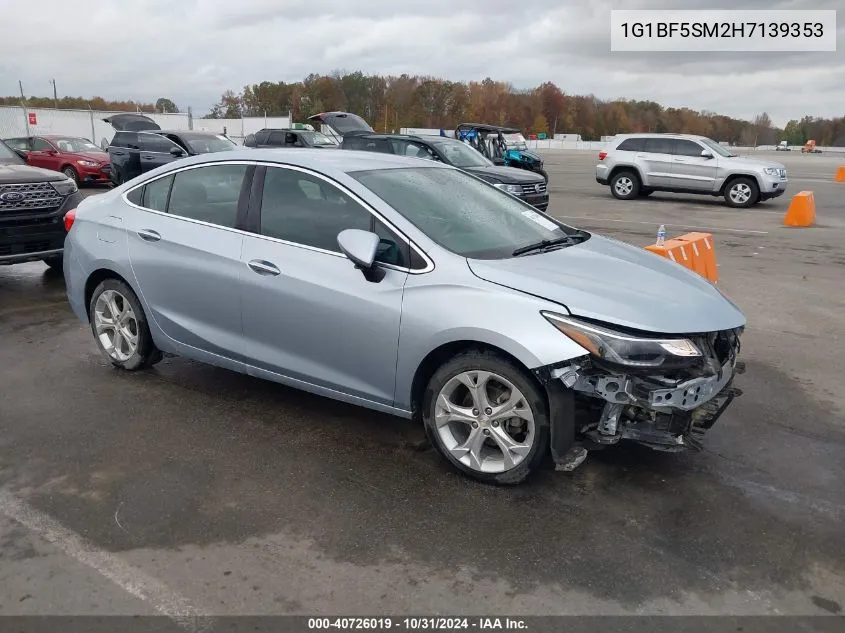 2017 Chevrolet Cruze Premier Auto VIN: 1G1BF5SM2H7139353 Lot: 40726019