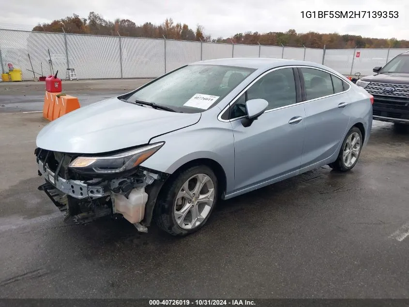 2017 Chevrolet Cruze Premier Auto VIN: 1G1BF5SM2H7139353 Lot: 40726019