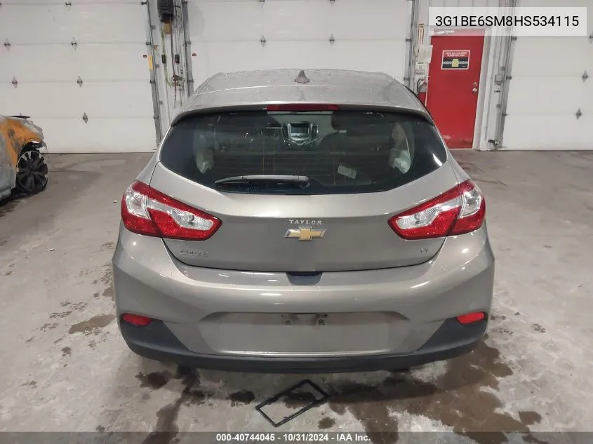 2017 Chevrolet Cruze Lt Auto VIN: 3G1BE6SM8HS534115 Lot: 40744045