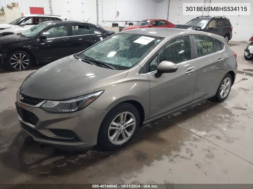 2017 Chevrolet Cruze Lt Auto VIN: 3G1BE6SM8HS534115 Lot: 40744045