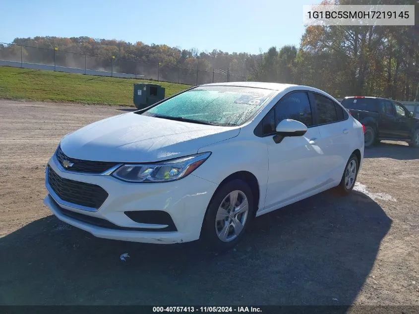 2017 Chevrolet Cruze Ls Auto VIN: 1G1BC5SM0H7219145 Lot: 40757413