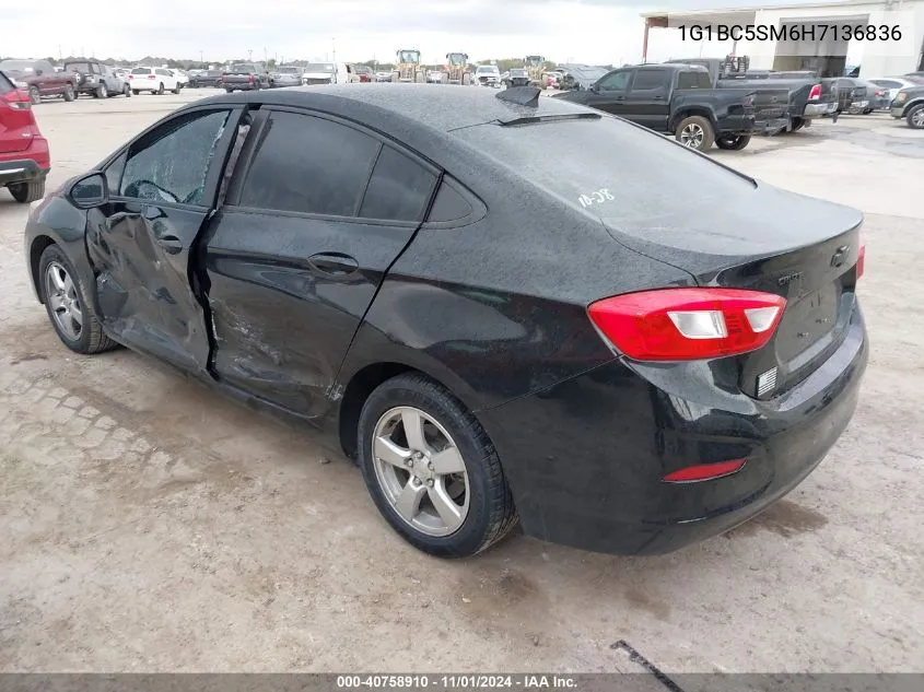 2017 Chevrolet Cruze Ls Auto VIN: 1G1BC5SM6H7136836 Lot: 40758910