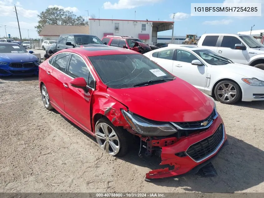 2017 Chevrolet Cruze Premier Auto VIN: 1G1BF5SM5H7254285 Lot: 40758980