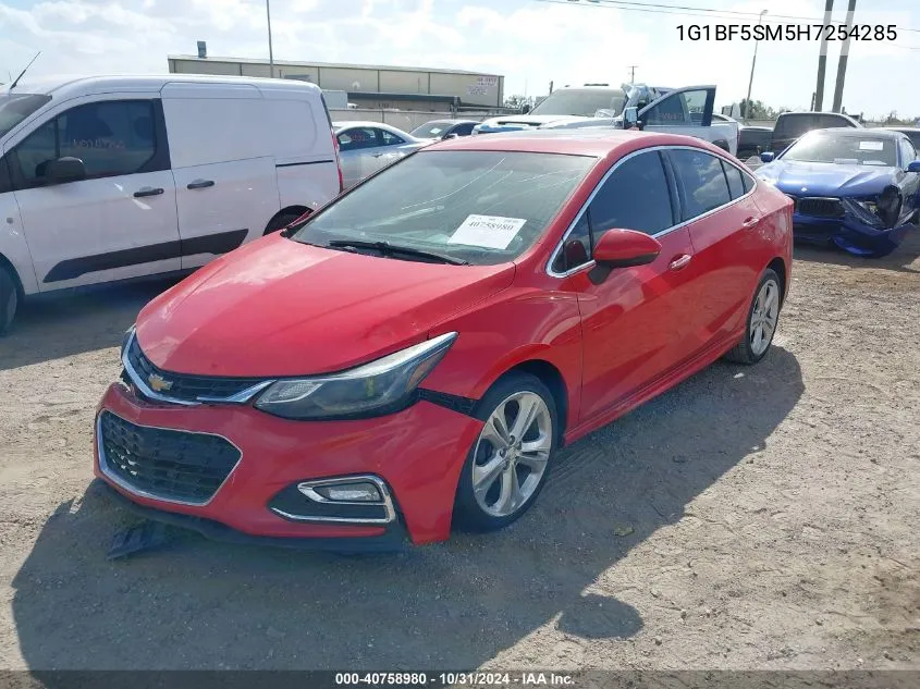 2017 Chevrolet Cruze Premier Auto VIN: 1G1BF5SM5H7254285 Lot: 40758980