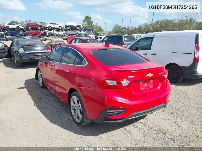 2017 Chevrolet Cruze Premier Auto VIN: 1G1BF5SM5H7254285 Lot: 40758980