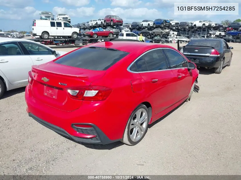 2017 Chevrolet Cruze Premier Auto VIN: 1G1BF5SM5H7254285 Lot: 40758980