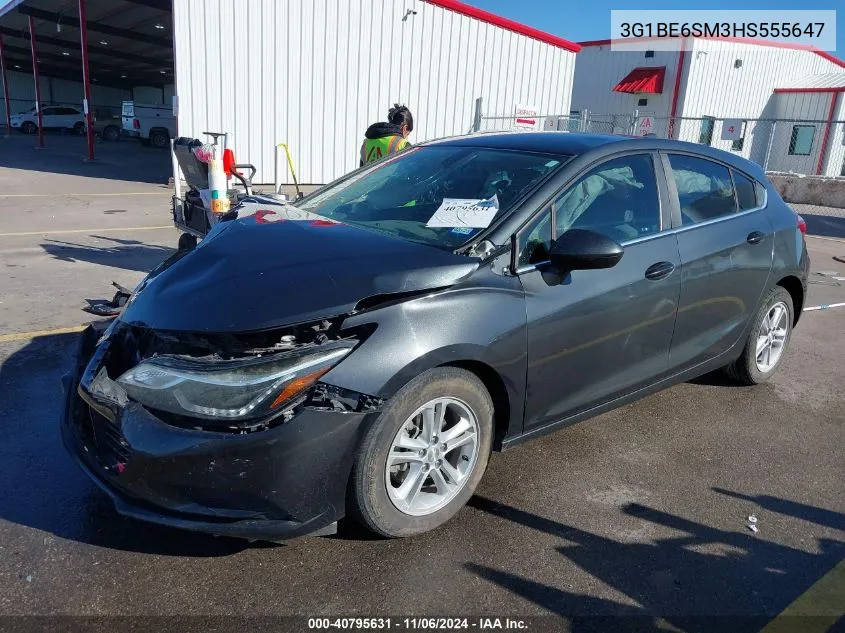 2017 Chevrolet Cruze Lt Auto VIN: 3G1BE6SM3HS555647 Lot: 40795631