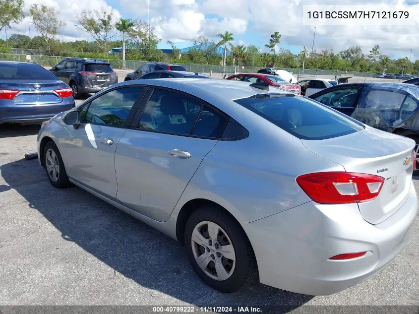 2017 Chevrolet Cruze Ls Auto VIN: 1G1BC5SM7H7121679 Lot: 40799222