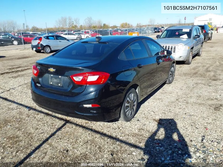 2017 Chevrolet Cruze Ls Auto VIN: 1G1BC5SM2H7107561 Lot: 40821896