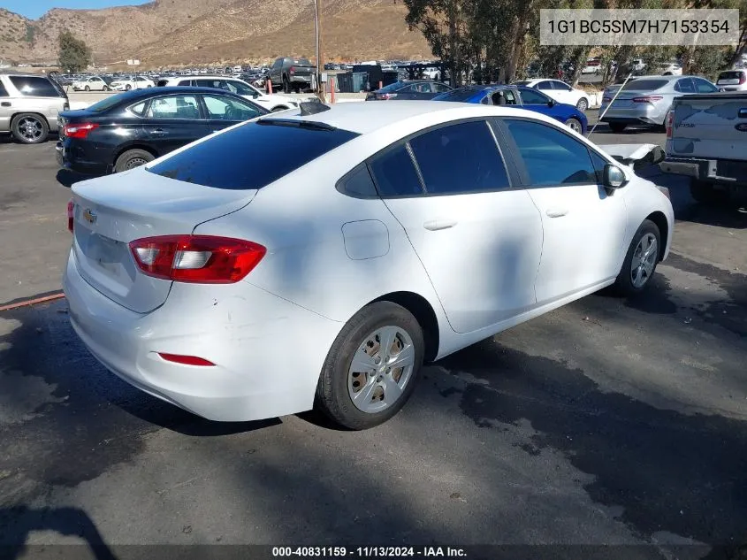 2017 Chevrolet Cruze Ls Auto VIN: 1G1BC5SM7H7153354 Lot: 40831159