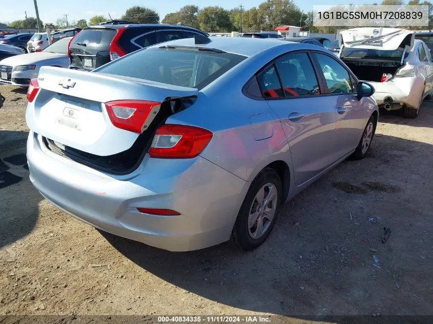 2017 Chevrolet Cruze Ls Auto VIN: 1G1BC5SM0H7208839 Lot: 40834335