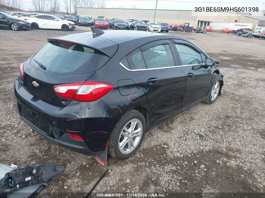 2017 Chevrolet Cruze Lt Auto VIN: 3G1BE6SM9HS601398 Lot: 40841891