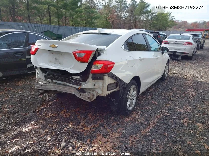 2017 Chevrolet Cruze Lt Auto VIN: 1G1BE5SM8H7193274 Lot: 40854985