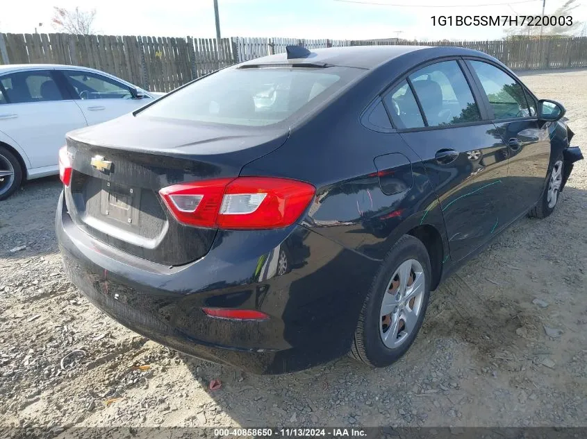 2017 Chevrolet Cruze Ls Auto VIN: 1G1BC5SM7H7220003 Lot: 40858650