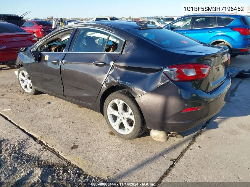 2017 Chevrolet Cruze Premier Auto VIN: 1G1BF5SM3H7196452 Lot: 40865144