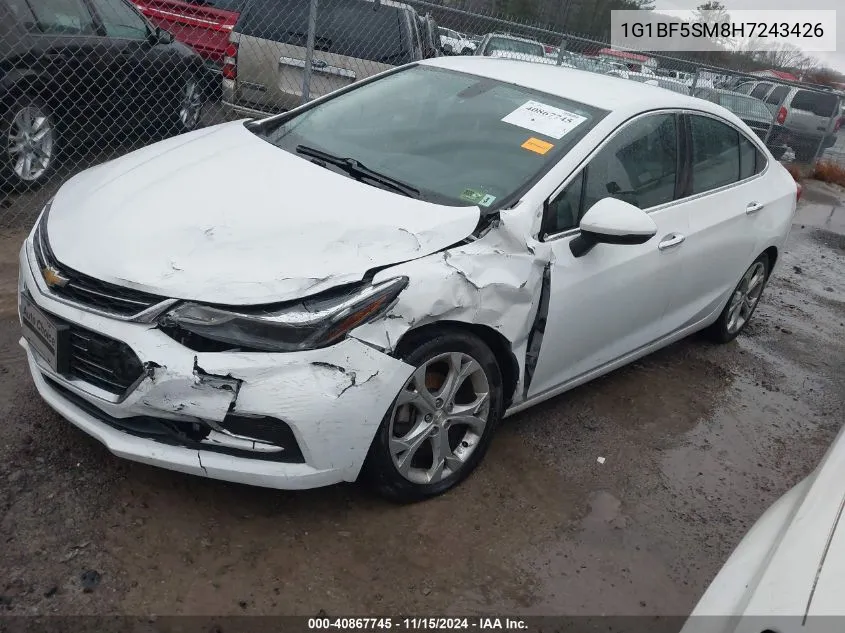 2017 Chevrolet Cruze Premier Auto VIN: 1G1BF5SM8H7243426 Lot: 40867745