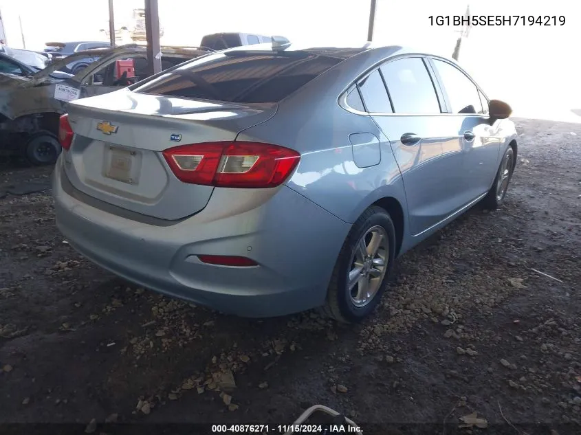 1G1BH5SE5H7194219 2017 Chevrolet Cruze Lt Auto