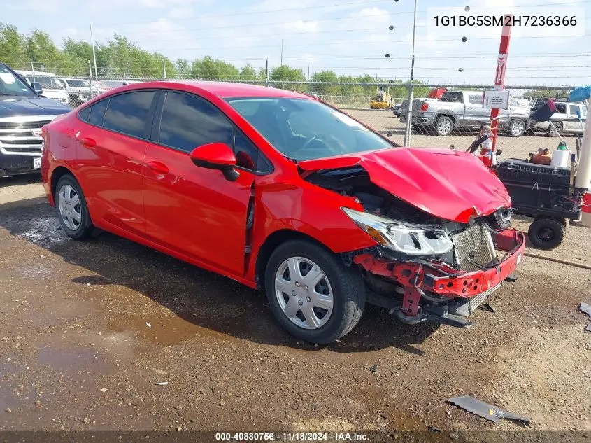 2017 Chevrolet Cruze Ls Auto VIN: 1G1BC5SM2H7236366 Lot: 40880756