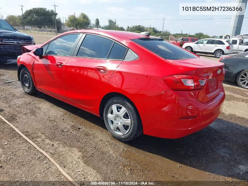 2017 Chevrolet Cruze Ls Auto VIN: 1G1BC5SM2H7236366 Lot: 40880756