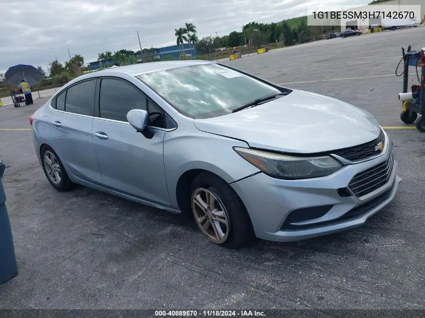 2017 Chevrolet Cruze Lt Auto VIN: 1G1BE5SM3H7142670 Lot: 40889570