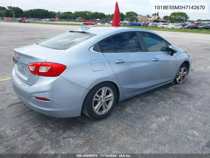 2017 Chevrolet Cruze Lt Auto VIN: 1G1BE5SM3H7142670 Lot: 40889570