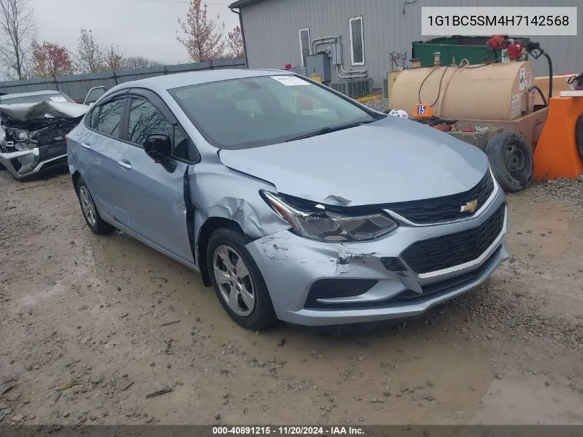 2017 Chevrolet Cruze Ls Auto VIN: 1G1BC5SM4H7142568 Lot: 40891215