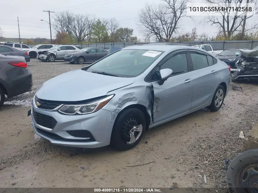 2017 Chevrolet Cruze Ls Auto VIN: 1G1BC5SM4H7142568 Lot: 40891215