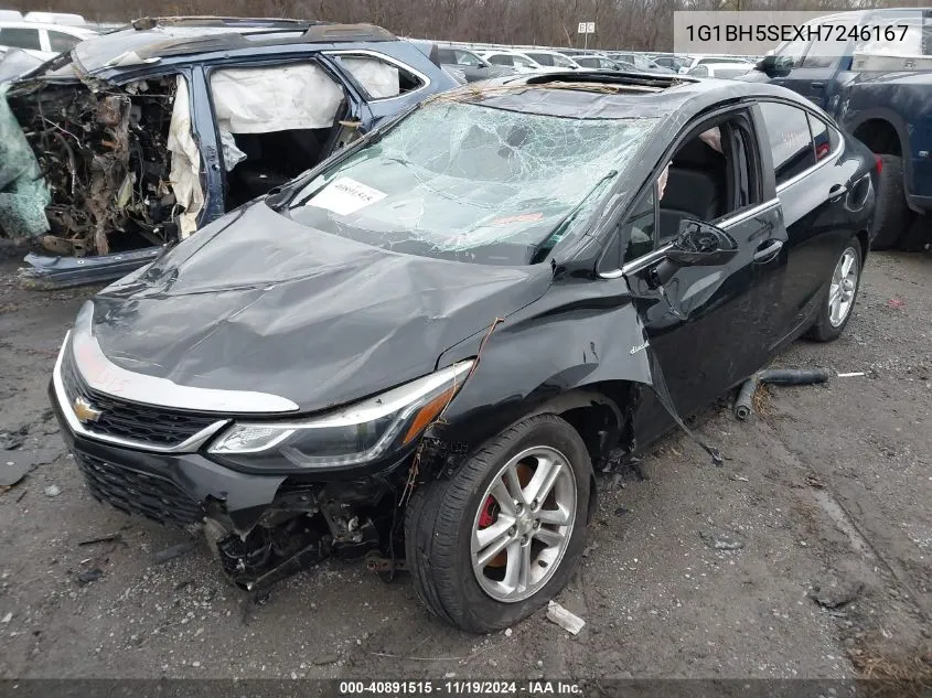 2017 Chevrolet Cruze Lt Auto VIN: 1G1BH5SEXH7246167 Lot: 40891515