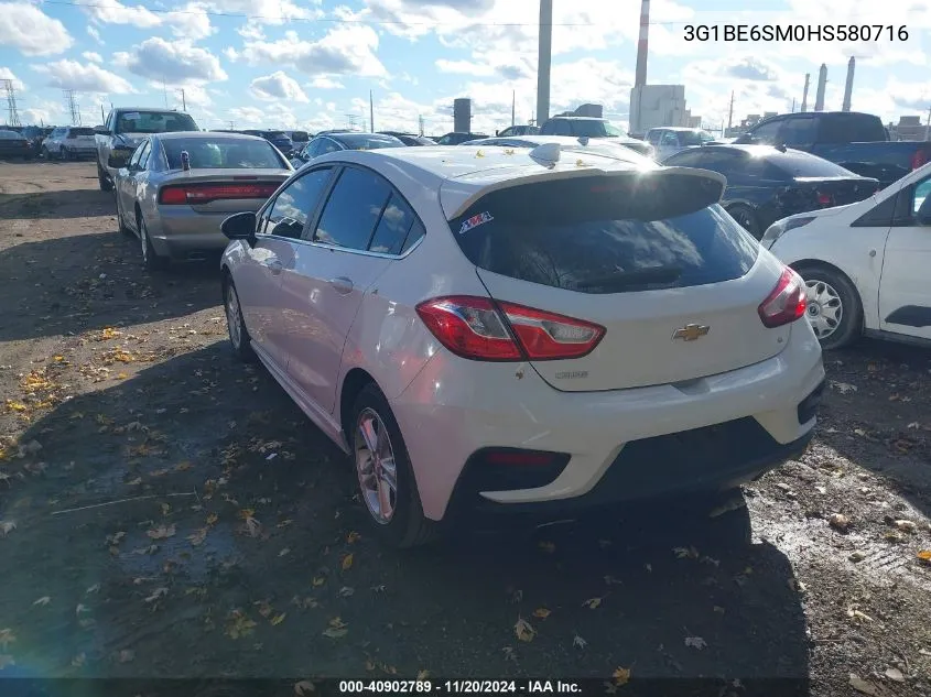 2017 Chevrolet Cruze Lt Auto VIN: 3G1BE6SM0HS580716 Lot: 40902789