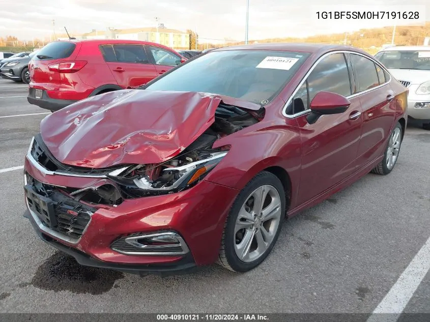 2017 Chevrolet Cruze Premier Auto VIN: 1G1BF5SM0H7191628 Lot: 40910121