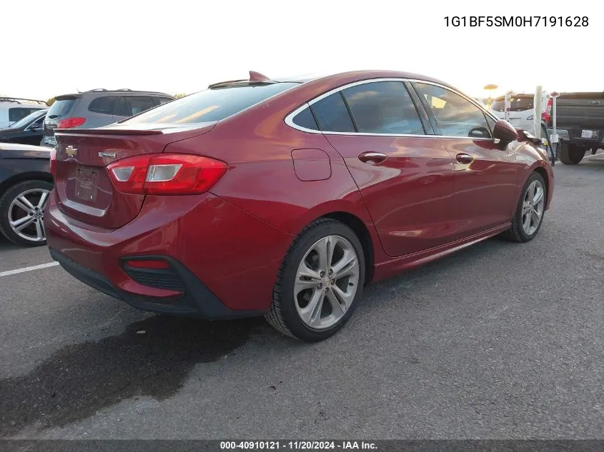 2017 Chevrolet Cruze Premier Auto VIN: 1G1BF5SM0H7191628 Lot: 40910121