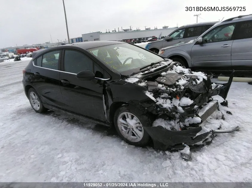 2018 Chevrolet Cruze VIN: 3G1BD6SM0JS569725 Lot: 11929052