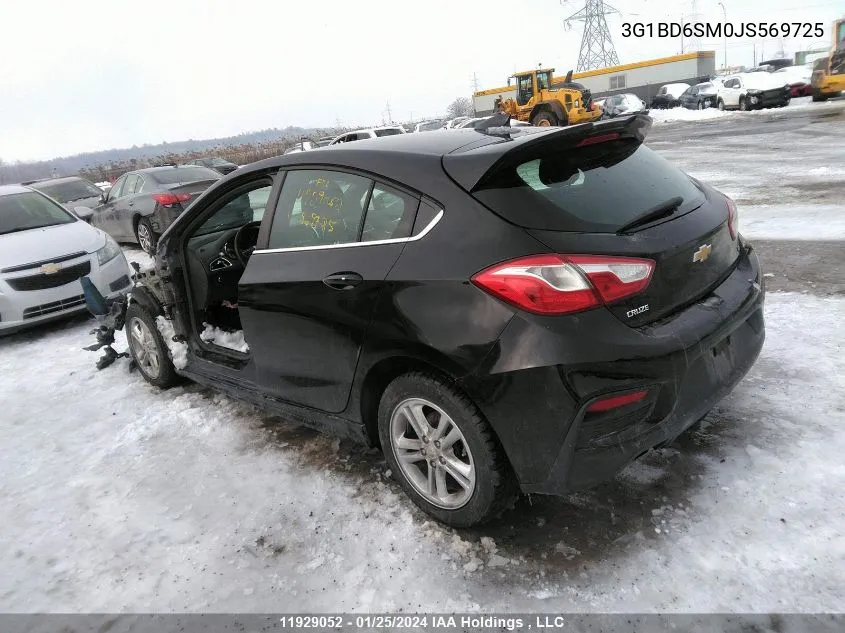 2018 Chevrolet Cruze VIN: 3G1BD6SM0JS569725 Lot: 11929052