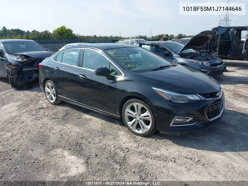 2018 Chevrolet Cruze Premier VIN: 1G1BF5SM1J7144646 Lot: 12071517