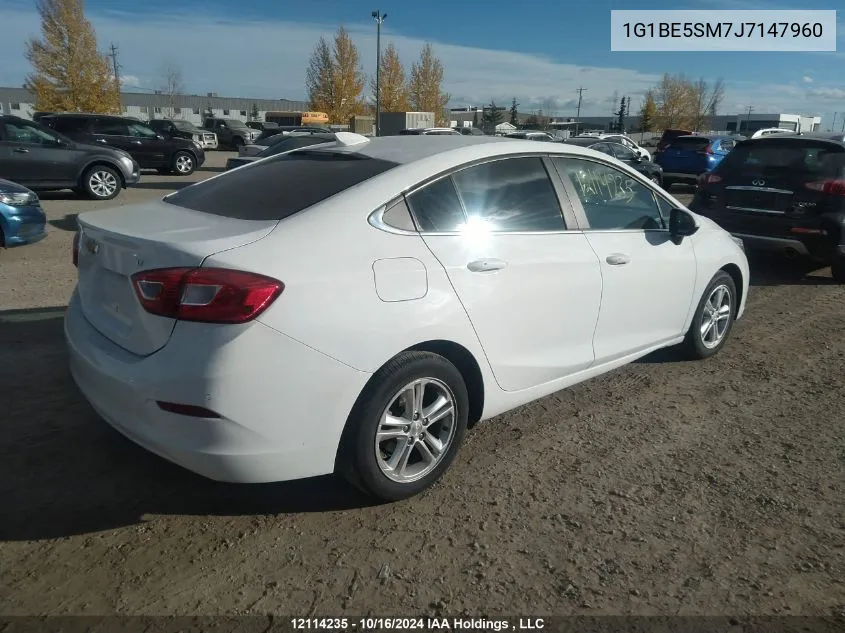 2018 Chevrolet Cruze VIN: 1G1BE5SM7J7147960 Lot: 12114235