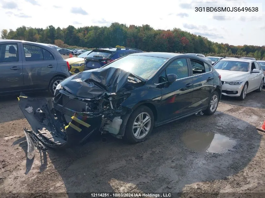 2018 Chevrolet Cruze VIN: 3G1BD6SM0JS649638 Lot: 12114251