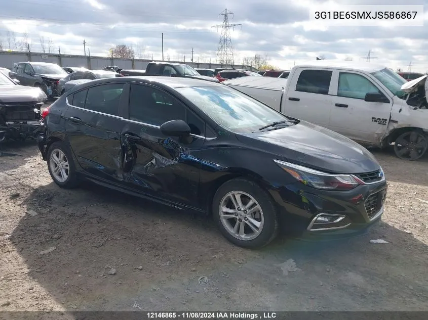 2018 Chevrolet Cruze VIN: 3G1BE6SMXJS586867 Lot: 12146865