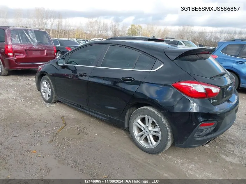 2018 Chevrolet Cruze VIN: 3G1BE6SMXJS586867 Lot: 12146865