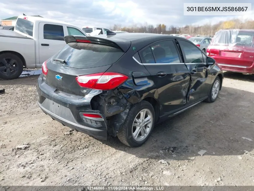 2018 Chevrolet Cruze VIN: 3G1BE6SMXJS586867 Lot: 12146865