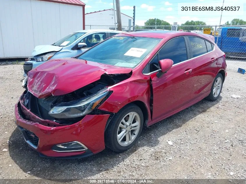 3G1BE6SM8JS640537 2018 Chevrolet Cruze Lt Auto