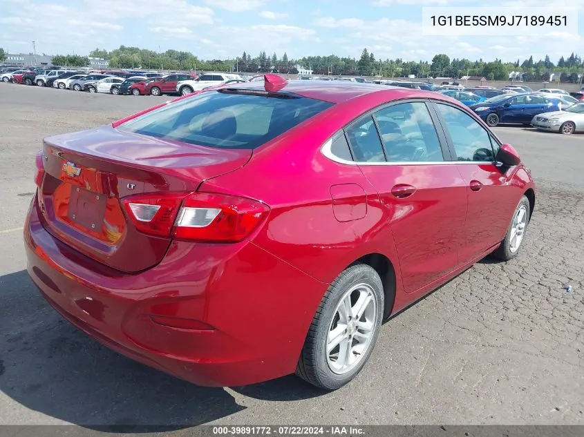 2018 Chevrolet Cruze Lt Auto VIN: 1G1BE5SM9J7189451 Lot: 39891772