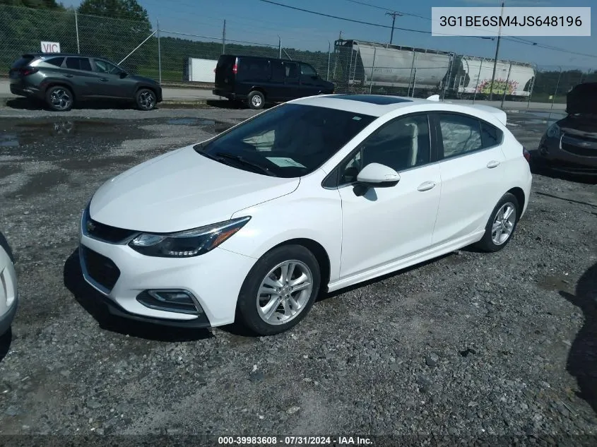 2018 Chevrolet Cruze Lt Auto VIN: 3G1BE6SM4JS648196 Lot: 39983608