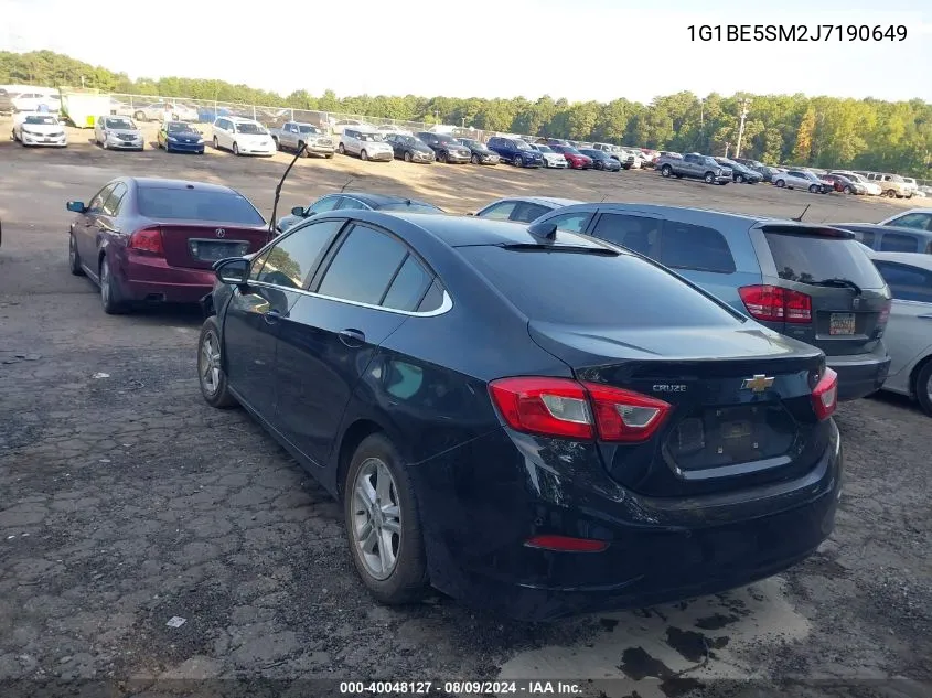 2018 Chevrolet Cruze Lt Auto VIN: 1G1BE5SM2J7190649 Lot: 40048127