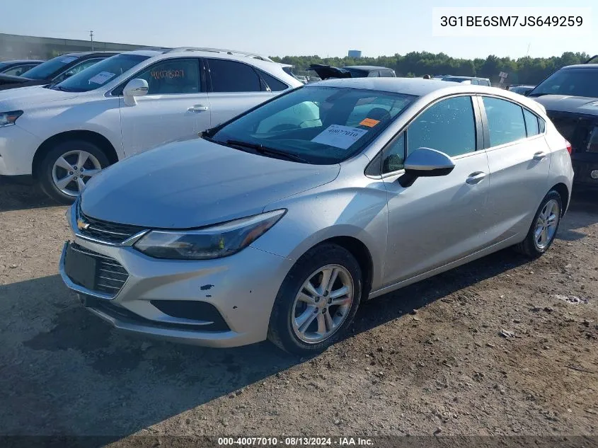 2018 Chevrolet Cruze Lt Auto VIN: 3G1BE6SM7JS649259 Lot: 40077010