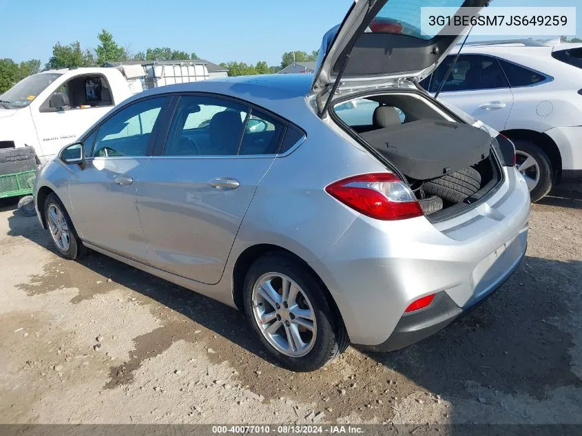 3G1BE6SM7JS649259 2018 Chevrolet Cruze Lt Auto